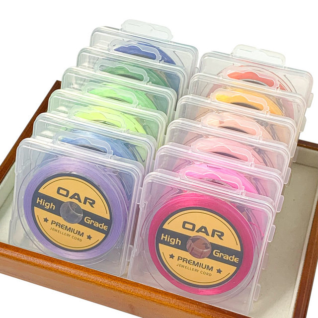 New product Anti-oxidation box high-end bracelet elastic rope flat wire bead crystal line special wear-resistant