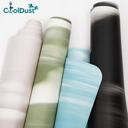 Color-Blocking Yoga Mat Pu Natural Rubber Non-Slip Shock-Absorbing Silent Thickened Widened Fitness Mat Home Exercise Mat