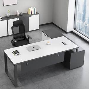Boss desk, executive desk, fashionable manager desk and chair combination, simple and modern president desk, supervisor desk board type office furniture