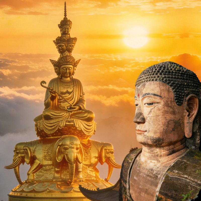 峨眉山乐山大佛一日游纯玩跟团金顶日出云海船游包车成都旅游1日