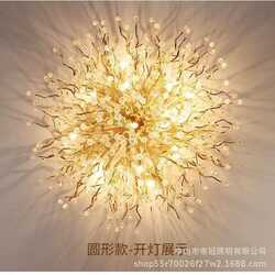 Crystal chandelier French light luxury restaurant post-modern villa living room lobby designer branch shape ceiling lamp