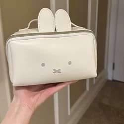 Rabbit Cosmetic Bag Large Capacity Skin Care Product Partition Cosmetics Bag Waterproof Travel Portable High-Value 2025 New Style