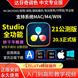 Remote Installation of Davinci Software Davinciresolve Studio21 Chinese Version 20.3.2 Professional Version for Windows