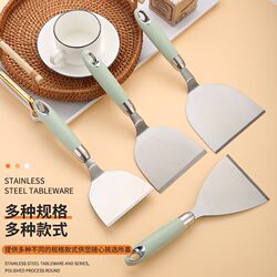 Stainless steel frying spatula d pancake fruit tool scraper cooking spatula pancake press cake teppanyaki fried egg pancake spatula
