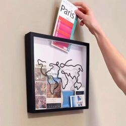 Travel Ticket Storage Box, Ticket Storage Box, Travel Record Photo Frame, Postcard Collection, Commemorative Photo Frame Storage Box