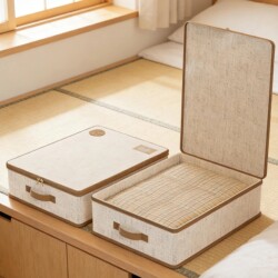 Japanese-Style Storage Bag Cotton Linen Suitcase Portable Travel Packing Organizer Bag Storage Pouch