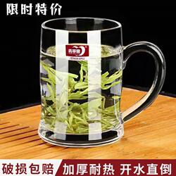 Thickened Glass Cup for Brewing Tea, Beer, Multi-Purpose Water Cup Set with Handle, Glass Beverage Cup, Milk Cup
