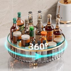 360-Degree Rotating Multi-Functional Kitchen Spice Storage Rack Countertop Large-Capacity Storage Household Seasoning Storage Box