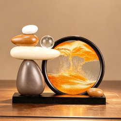 Light Luxury and High-End Feel, Fortune-Turning Quicksand Painting Ornaments, Living Room Tv Cabinet, Entrance Hall, High-End Decorations, Housewarming Gifts