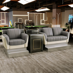 Billiards Sofa, Viewing Chair, Special Sofa for Billiards Room Rest Area, New High-End Billiards Hall Booth and Coffee Table Set