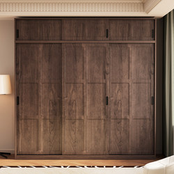 Antique Wardrobe Bedroom For Home Solid Wood Wardrobe with sliding door Locker Hanging Wardrobe Cloakroom New Storage Cabinet