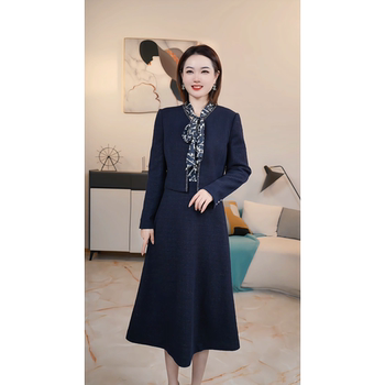 
D high-end large size original flesh-covering and slimming dress DA75