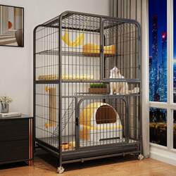 Cat Cage for Home Use, Indoor Cat House, Universal Thickened Cat Villa, Extra Large Free Space, Small Cat Cage with Toilet
