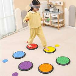 Paired tactile plate kindergarten sensory training equipment early education children's toys foot pedal across the river stone balance massage mat
