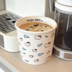 Super Nice-Looking Cup for Women, High-Value Coffee Cup, Cute Ceramic Mug, Home Office Water Cup