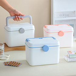 Portable Medical Kit, Household Emergency Medical Kit, Large Pill and Medication Storage Box, Family Medicine Box