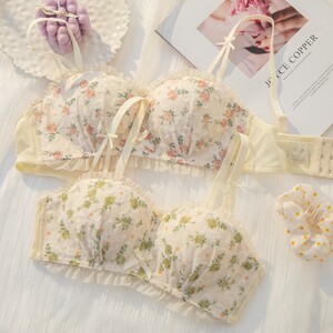 
French Japanese bra for women, strapless, non-slip, pure desire, adjustable, flat-chested, small-breasted push-up bra for girls