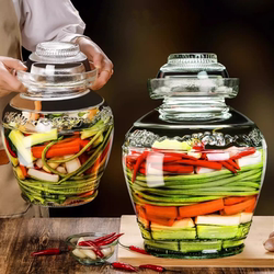 Sichuan Pickled Vegetable Jar, Glass Sealed Pickle Jar for Home Use, Traditional Pickled Vegetable Container, Special Jar for Pickling Sauerkraut