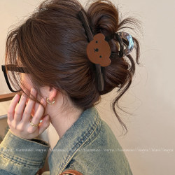 Cute Cartoon Bear Hair Clip, Large Size for Thick Hair, Women's Back-Of-Head Hair Clip, 2026 New High-End Hair Styling Shark Clip