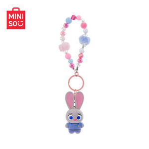 
MINISO famous product Disney Zootopia flocked doll pendant peripheral bag hanging keychain gift