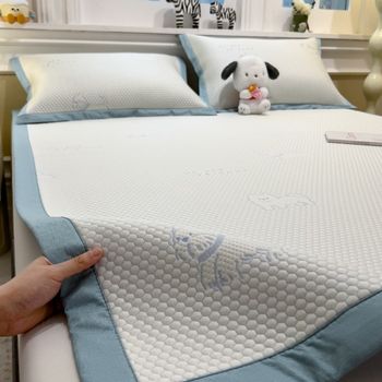 
Category A maternal and infant grade PE ethylene cool ice bean mat machine washable three-piece set thickened air-conditioned soft mat