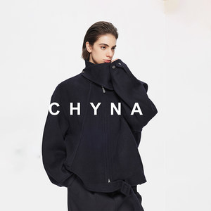 
Li Daqi [Qingfengxu] Detachable collar scarf style cashmere sheep wool coat mid-length coat