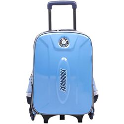 Children's three-wheel six-rod schoolbag primary and secondary school boys 1-3-4-5-6 grade female waterproof box can climb stairs