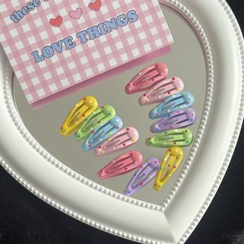 
New Dots Mini Baby Hair Clip Korean Cute Polka Dot BB Clip Small Color Side Clip Children's Hair Clip for Broken Hair