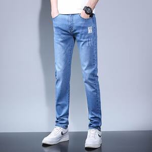 
Jeans Genuine Men's Men's Wear 2025 Spring New Slim Fit Stretch Straight Small Feet Trendy Casual Pants