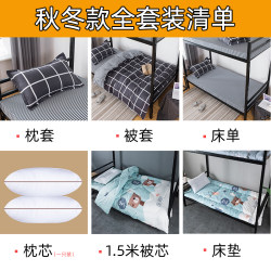 Bedding set Student dormitory single quilt four seasons universal bedding four-piece set quilt winter quilt core full set