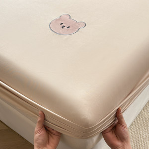 
Pure cotton single-layer fitted sheet 100 cotton category A maternal and infant grade bed cover 2026 new four-season anti-slip mattress protector