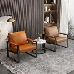 New light luxury iron art single sofa chair home living room bedroom chair internet celebrity modern coffee chair negotiation chair