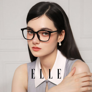 
ELLE French high-end black-framed glasses can be equipped with Zeiss lenses to customize system astigmatism simple non-face mirror 6017