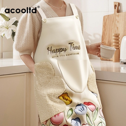Japanese Selected Trendy Aprons for Kitchen Use, Super Waterproof and Oil-Proof, Stylish Cooking Coveralls for Dining and Work
