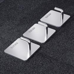 Stainless steel hook rack without punching and powerful adhesive kitchen wall without nailing hook bathroom toilet clothes glue hook