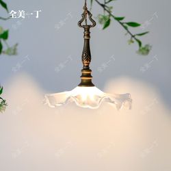 All-American French style small fresh brass glass chandelier retro cafe bedside entrance aisle atmosphere chandelier