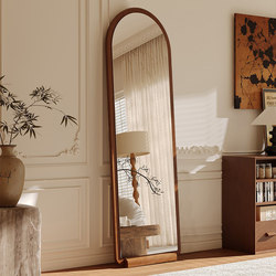 Vintage-Style Simple Full-Length Mirror for Home Use, Floor-Standing Mirror for Dressing Room, Can Be Hung on the Wall, Fitting Mirror for Girls' Dormitory