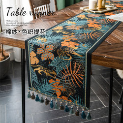 Retro ethnic style tablecloth fabric table flag light luxury tea mat cupboard cover cloth table top dining table decoration cloth tea table flag cloth