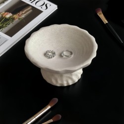 Creative Handcrafted Wabi-Sabi Vintage Ceramic Jewelry Storage and Aromatherapy Tray, Photo Prop, Home Entrance Decoration Ornament