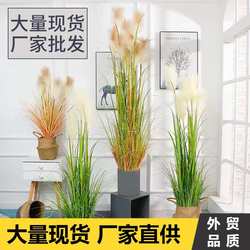 Simulated reed artificial reed grass fake plant shopping mall home decoration onion dog tail grass simulated green plants