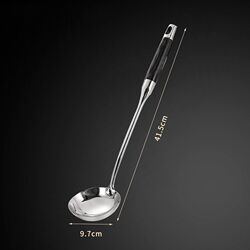 316 stainless steel spatula, spoon, home kitchen cooking tools, complete set of light luxury ebony cookware set
