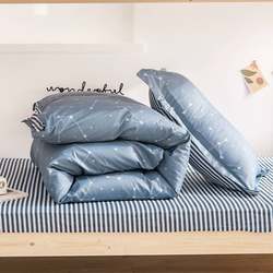 Bedding set single bed three-piece set pure cotton dormitory quilt six-piece set student cotton quilt bed multi-piece set