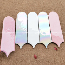 Internet Celebrity ins Pink Gradient Hole-Pattern Feather Tiles, Electric Colorful Tiles for Kitchen Countertops, Bathroom Backdrops, and Bar Counters