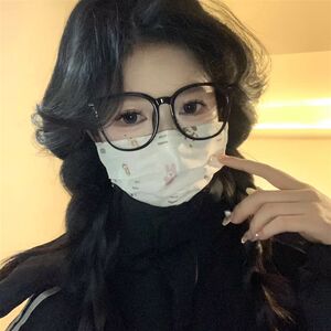
Oversized frame glasses for women with big faces, black frame, no makeup artifact, anti-blue light eye frame, myopia glasses can be matched with degrees