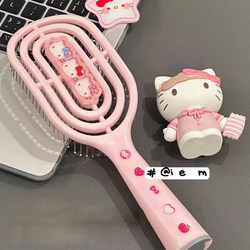 M-Shaped Hollow Rib Comb, Styling Comb, Fluffy Air Cushion Comb, Dual-Use for Dry and Wet Hair, Student Massage Comb, Suitable for Men and Women, Home Use