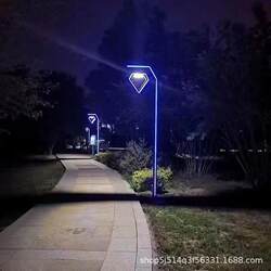 Solar landscape lights 3m LED street lights community 7 characters park simple modern Chinese aluminum profile garden lights