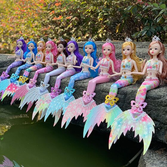 Girl's Day Toys Mermaid Boy Doll Can Sing Children's Baby Gift Play House Music W Music Doll Foreigner