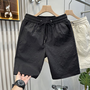 
European high-end big-name ice silk casual shorts for men 2026 new summer trendy brand outer wear thin beach pants