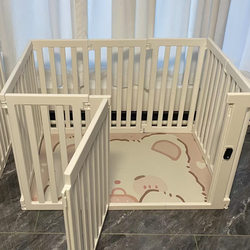 Pet Fence Indoor Household Dog Fence Protective Barrier for Small and Medium-Sized Teddy Bichon Dog Cages [Comes with a Floor Mat]