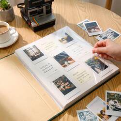 Polaroid Photo Album with Mixed Sizes, Self-Adhesive, Laminated, Large Capacity, DIY Handmade Baby Memory Book